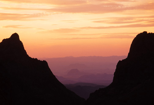 Sunset from the Window at Big Bend National Park