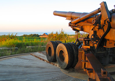 World War II gun at Quintana Beach County Park.