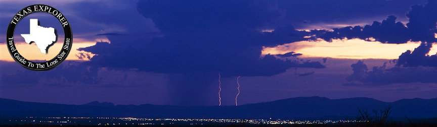 Lightning over Presidio from Big Bend Ranch State Park