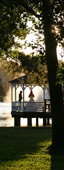 Photographer photographs bride in the Summerwood subdivision